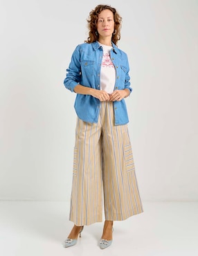 Blusa camisera Weekend manga larga para mujer