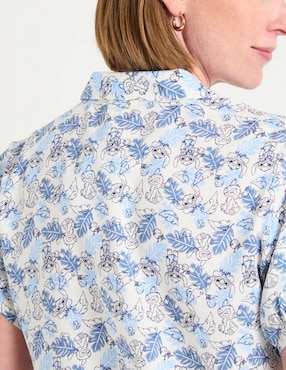 Blusa camisera Disney Dtr manga corta para mujer