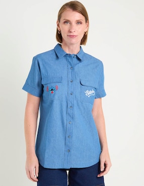 Blusa camisera Disney Dtr manga corta para mujer