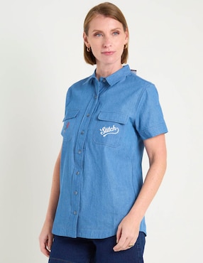 Blusa camisera Disney Dtr manga corta para mujer