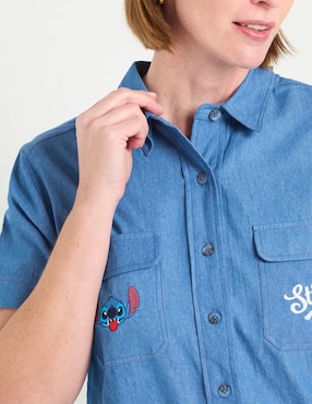 Blusa camisera Disney Dtr manga corta para mujer