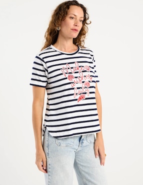 Playera manga corta Weekend cuello redondo para mujer