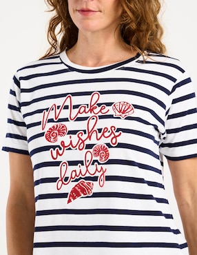 Playera manga corta Weekend cuello redondo para mujer