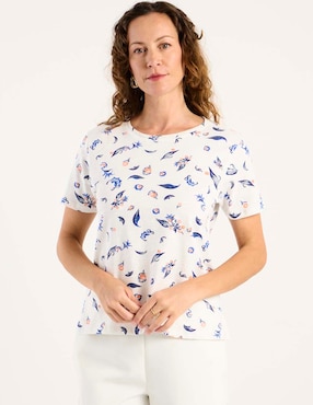 Playera manga corta Weekend cuello redondo para mujer