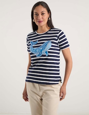 Playera manga corta Weekend cuello redondo para mujer