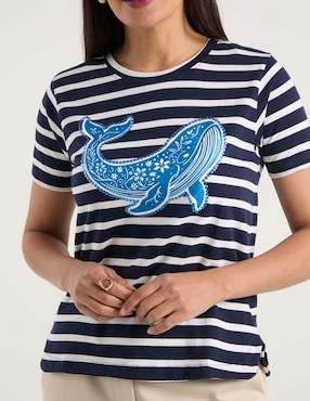 Playera manga corta Weekend cuello redondo para mujer