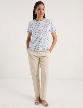 Playera manga corta Weekend cuello redondo para mujer