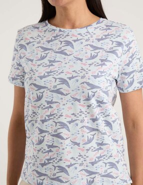 Playera manga corta Weekend cuello redondo para mujer