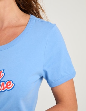 Playera manga corta Disney Dtr Mickey Mouse cuello redondo para mujer