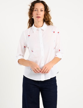 Blusa camisera Weekend manga larga para mujer
