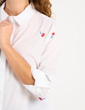 Blusa camisera Weekend manga larga para mujer