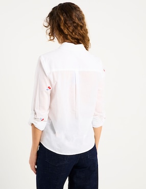 Blusa camisera Weekend manga larga para mujer
