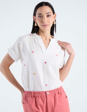 Blusa Weekend manga corta para mujer