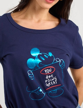 Playera manga corta Disney Dtr cuello redondo para mujer