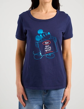 Playera manga corta Disney Dtr cuello redondo para mujer