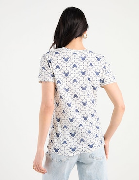 Playera manga corta Disney DTR Mickey Mouse cuello redondo para mujer