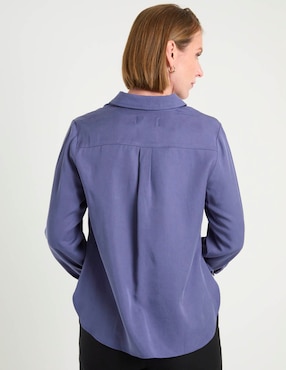 Blusa camisera Weekend manga larga para mujer