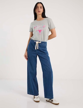 Playera manga corta Disney DTR Minnie Mouse cuello redondo para mujer