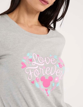 Playera manga corta Disney DTR Minnie Mouse cuello redondo para mujer