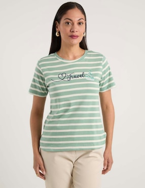Playera manga corta Weekend cuello redondo para mujer
