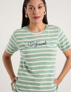 Playera manga corta Weekend cuello redondo para mujer