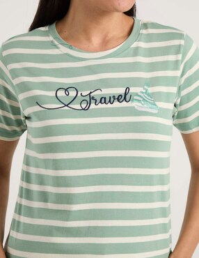Playera manga corta Weekend cuello redondo para mujer