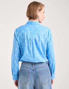 Blusa camisera Weekend manga larga para mujer