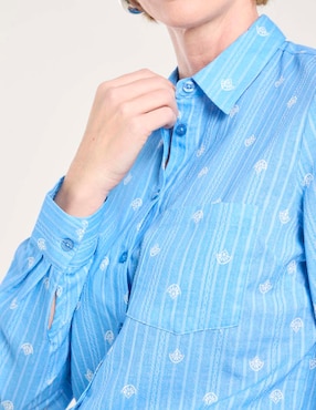 Blusa camisera Weekend manga larga para mujer