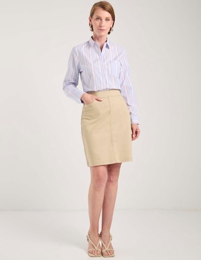Blusa camisera Weekend manga larga para mujer