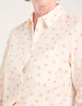 Blusa camisera Weekend manga larga para mujer