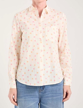 Blusa camisera Weekend manga larga para mujer