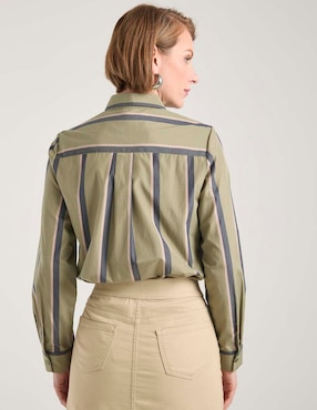 Blusa camisera Weekend manga larga para mujer
