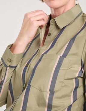 Blusa camisera Weekend manga larga para mujer