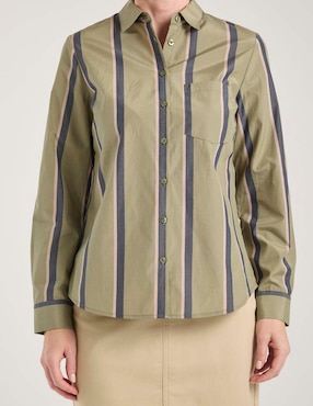 Blusa camisera Weekend manga larga para mujer