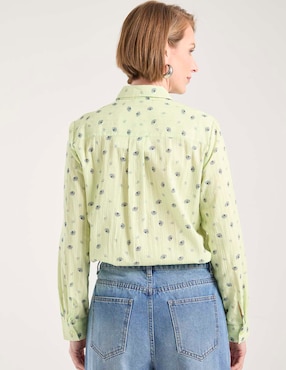 Blusa camisera Weekend manga larga para mujer
