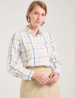 Blusa camisera Weekend manga larga para mujer
