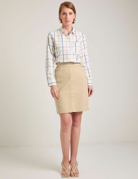 Blusa camisera Weekend manga larga para mujer