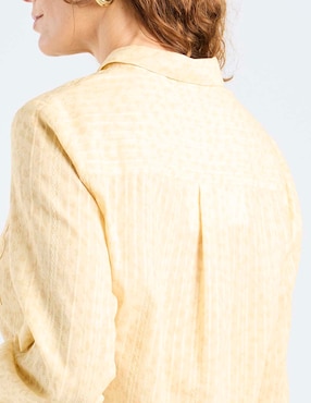 Blusa camisera Weekend manga larga para mujer