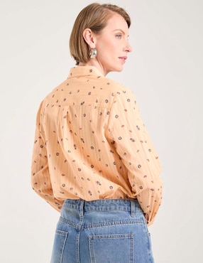 Blusa camisera Weekend manga larga para mujer