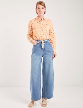 Blusa camisera Weekend manga larga para mujer