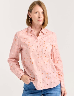 Blusa camisera Weekend manga larga para mujer
