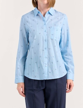Blusa camisera Weekend manga larga para mujer
