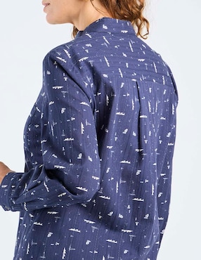 Blusa camisera Weekend manga larga para mujer