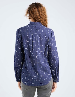 Blusa camisera Weekend manga larga para mujer