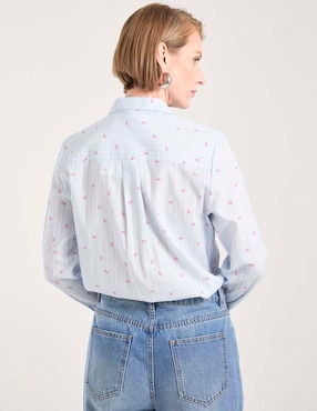 Blusa camisera Weekend manga larga para mujer