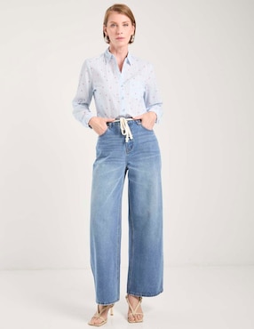 Blusa camisera Weekend manga larga para mujer