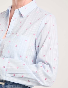 Blusa camisera Weekend manga larga para mujer
