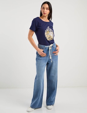 Playera manga corta Disney Dtr cuello redondo para mujer