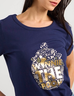 Playera manga corta Disney Dtr cuello redondo para mujer