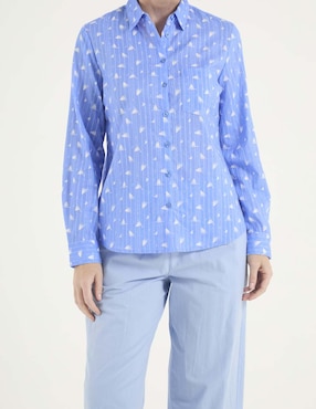 Blusa manga larga para mujer